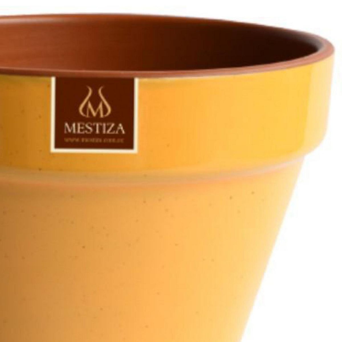 MESTIZA - Macetero Kony de Arcilla 11x9 cm Mostaza Dijon