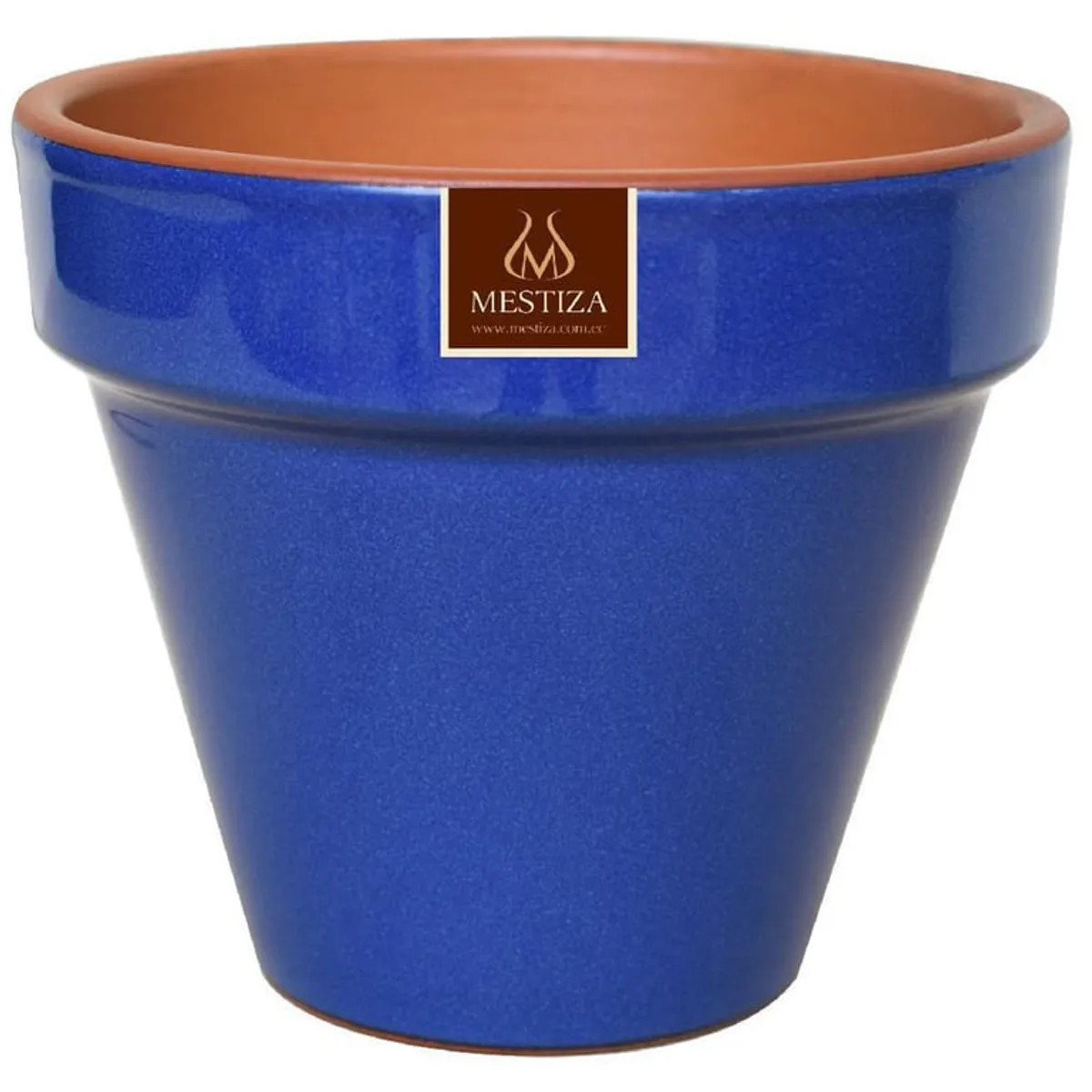 MESTIZA - Macetero Kony de Arcilla 24x19 cm Azul Imperial