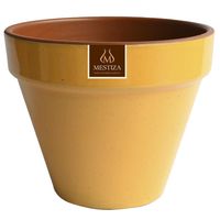 Macetero Kony de Arcilla 15x12 cm Mostaza Dijon