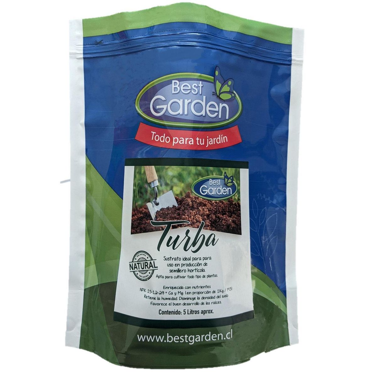 BEST GARDEN - Mejorador de suelo orgánico, rico en carbono, y enriquecido con NPK