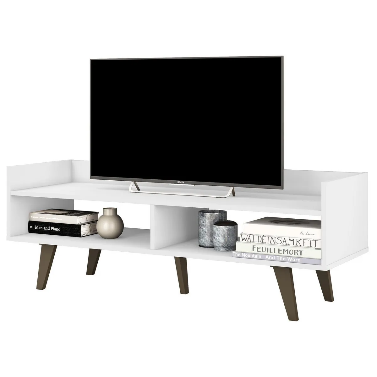 MOBILFRANK - Rack TV 2 nichos Off white