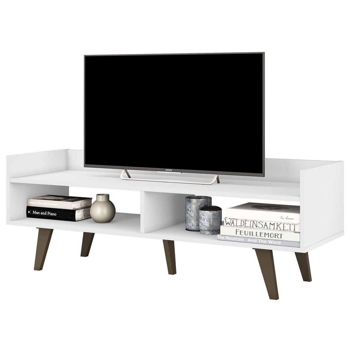 MOBILFRANK - Rack TV 2 nichos Off white