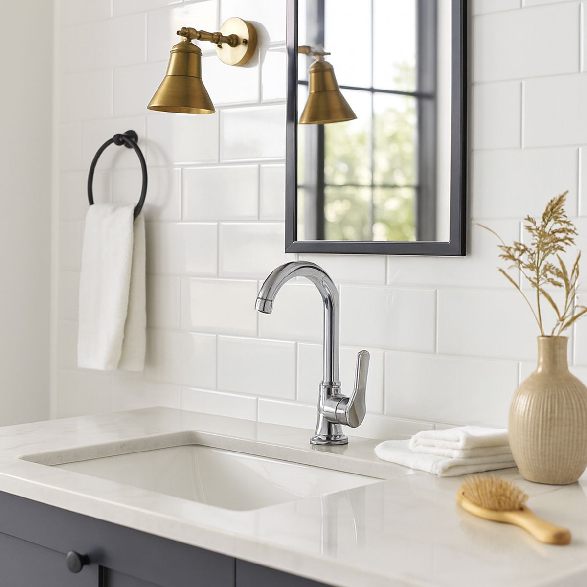 DOMSA - Monomando para Lavaplatos BGC-27 Plateado