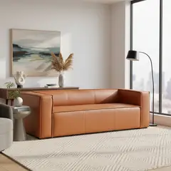 DECOCASA - Sofá 2 cuerpos 2039 228x70x90 cm Café