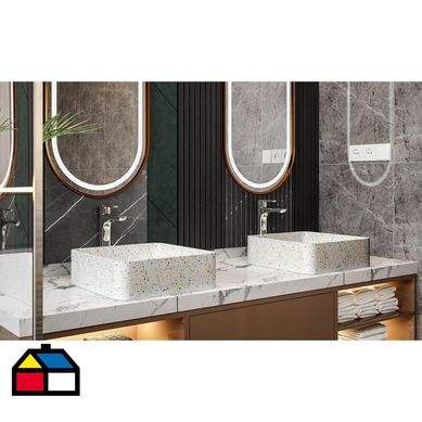 Lavamanos sobreponer cuadrado 390*390 s/rebalse