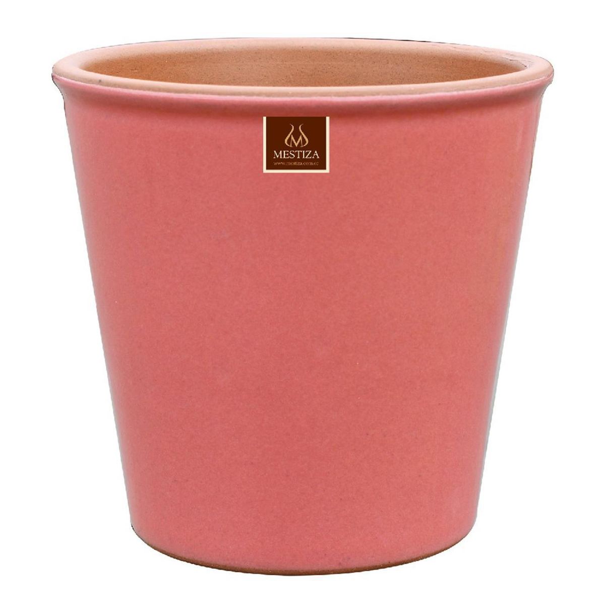 MESTIZA - Macetero Zaia de Arcilla 15x15 cm Rosado