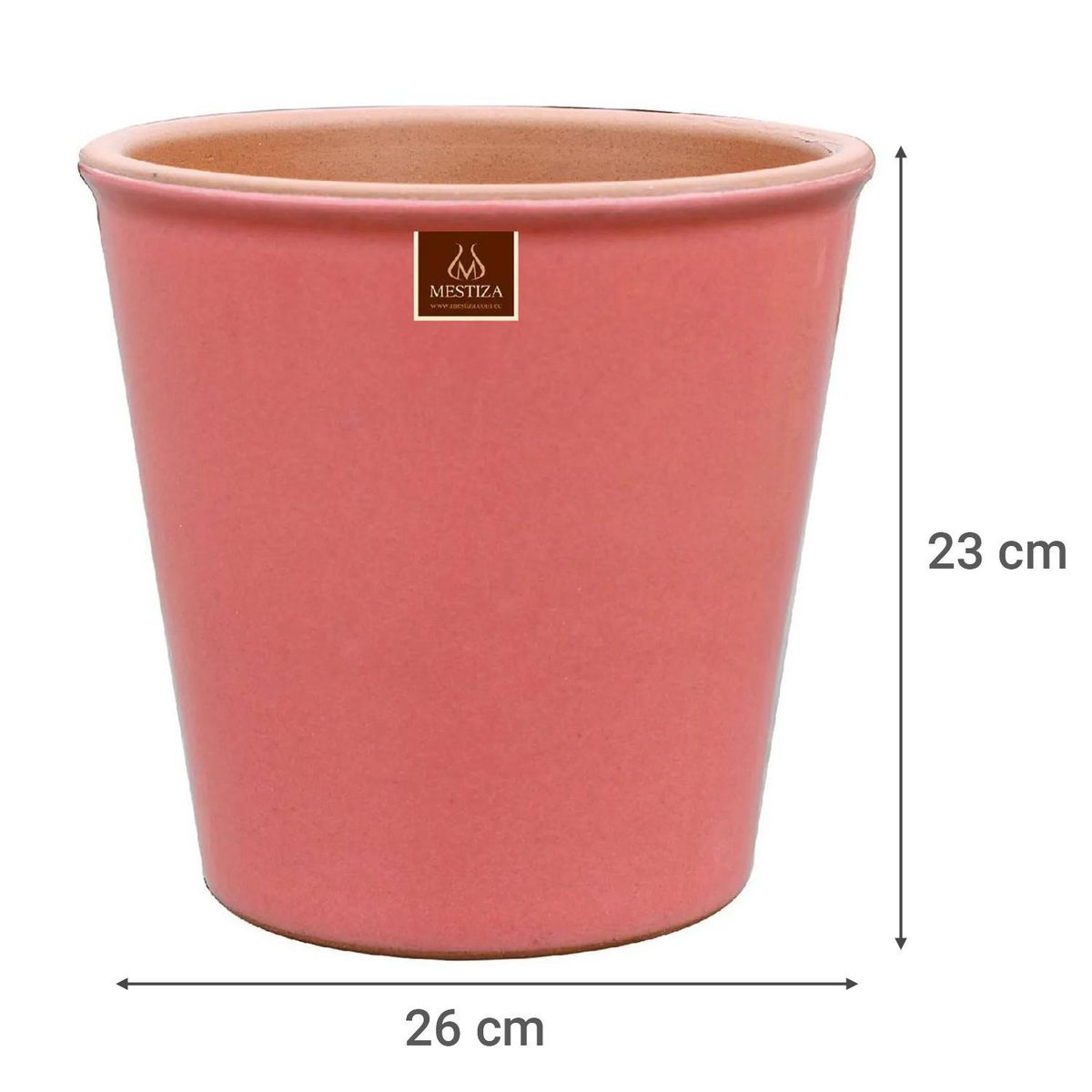 MESTIZA - Macetero Zaia de Arcilla 26x23 cm Rosado