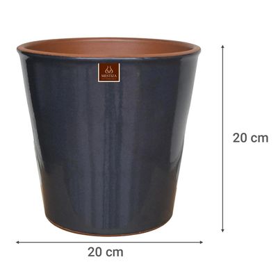 Imagen 2 del producto Macetero Zaia de Arcilla 20x20 cm Grafito