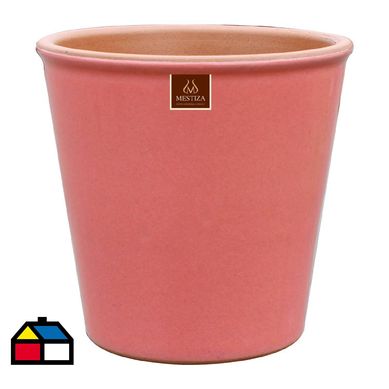 Macetero Zaia 32 cm Rosa Alegre