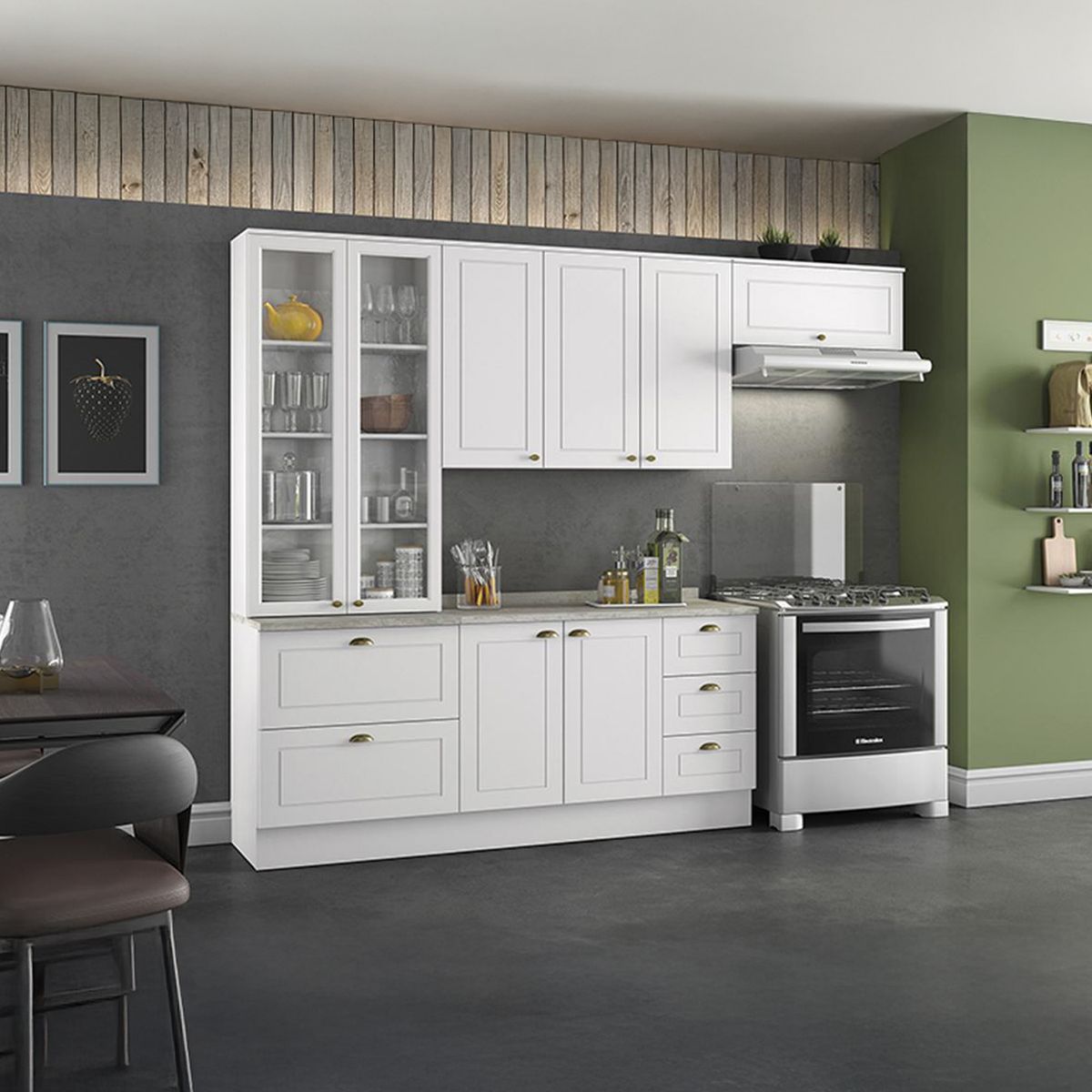 HOME MOBILI - Modulo Alto Paressine 3 ptasn Blanco