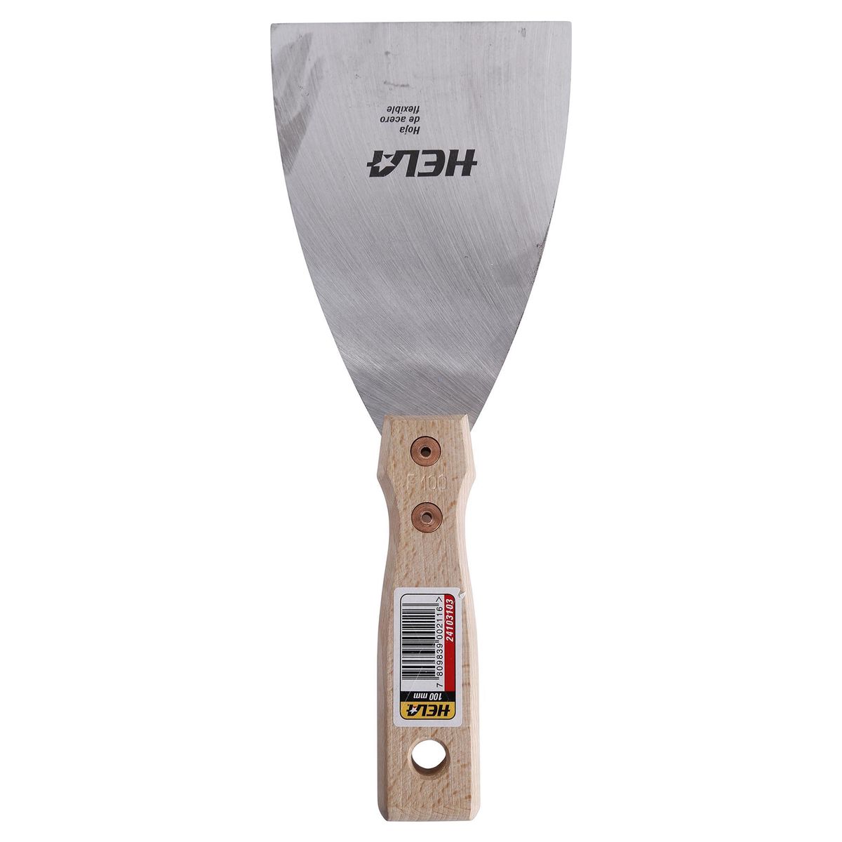 HELA - Espátula Hela Flexible 100 mm para Concreto y Acabados Finos