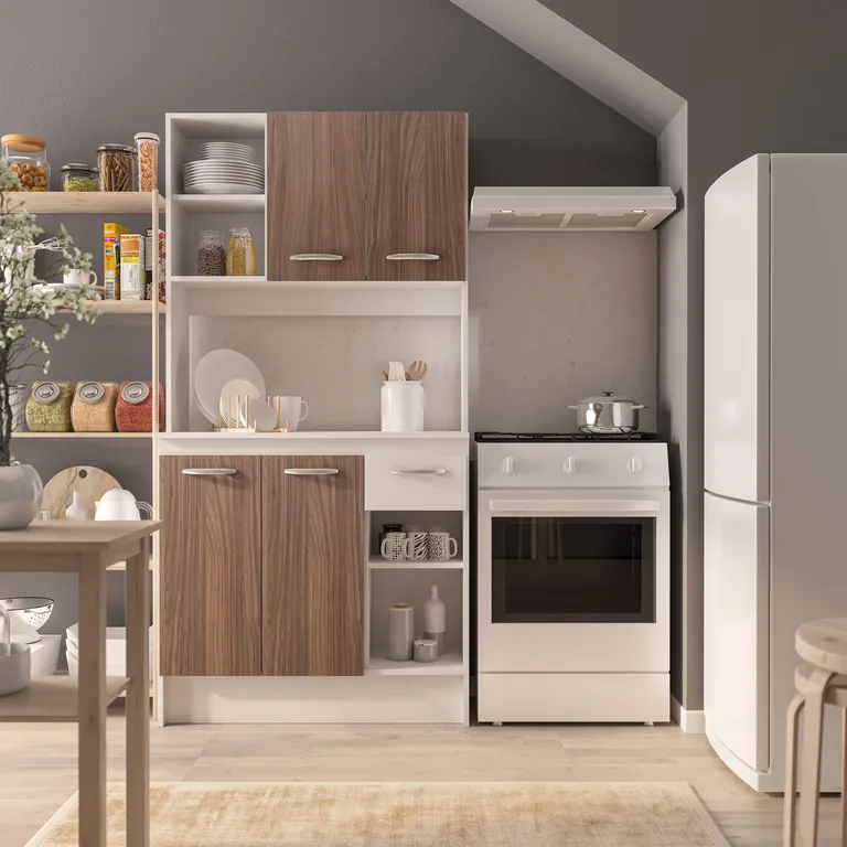 Mueble Cocina Modular Sofía 4 Puertas 1 Cajón 90X180X36 Cm