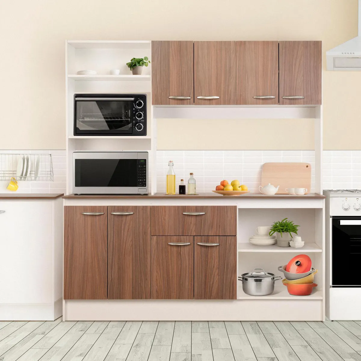 CIC - Mueble Cocina Modular 8 Puertas 1 Cajón 180X190 Cm Julieta