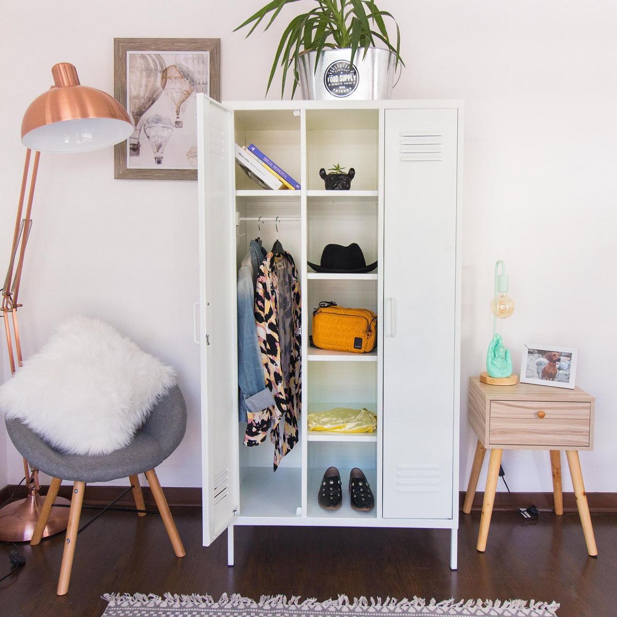 ROCKERS - Clóset Pop 2 Puerta(s) 4 Repisa(s) 83xx50 cm Blanco Mate