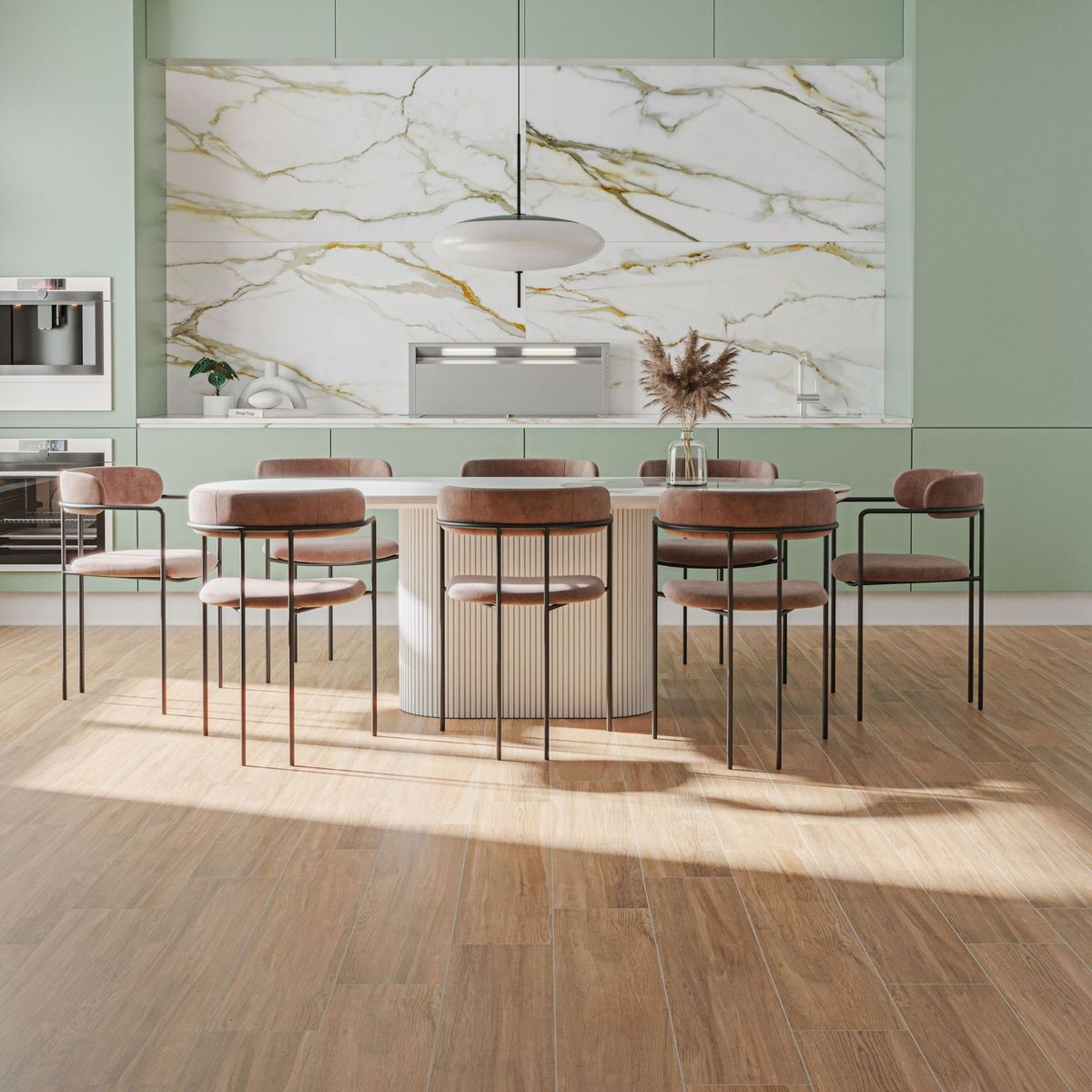 EMBRAMACO - Porcelanato 20x120 cm Mondavio Marrón 1.47 m2