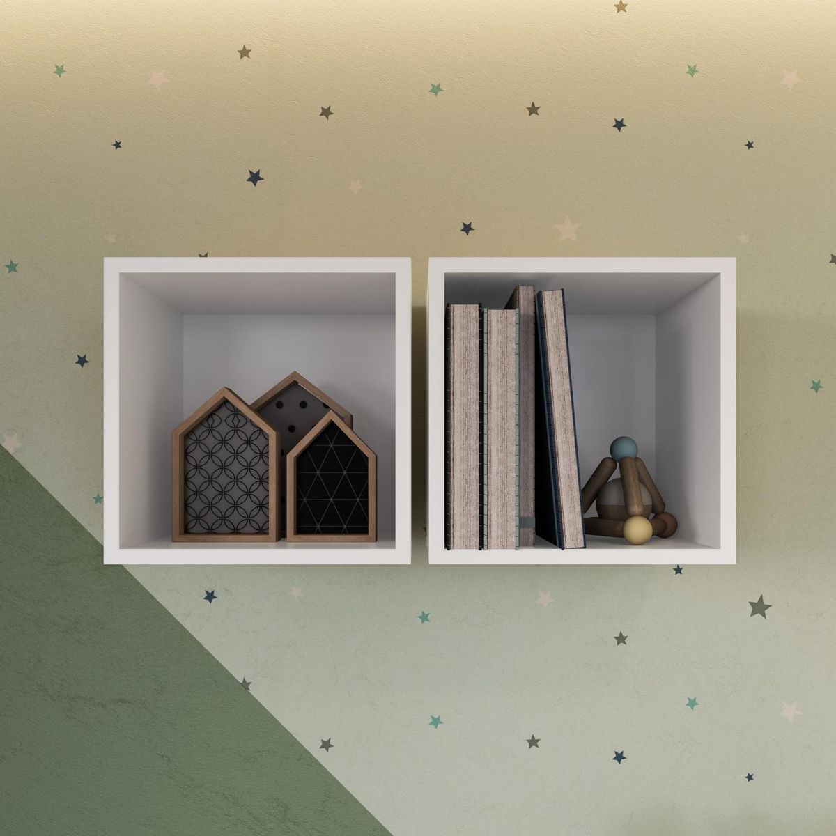 BE DESIGN - Repisa Honey MDP 1 Nivel(es) 30x30x24 cm Blanco