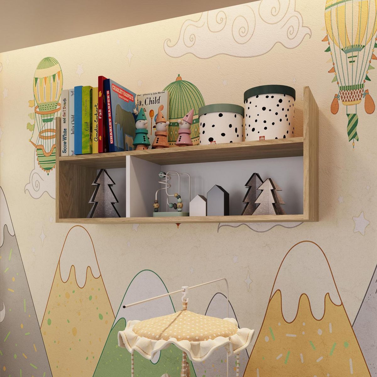 Repisa Honey MDP 3 Nivel(es) 90x38.5x24 cm Café/Blanco, marca BE DESIGN - Foto 2