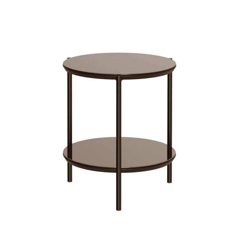 DECOCASA - Mesa lateral Hayden coffe 