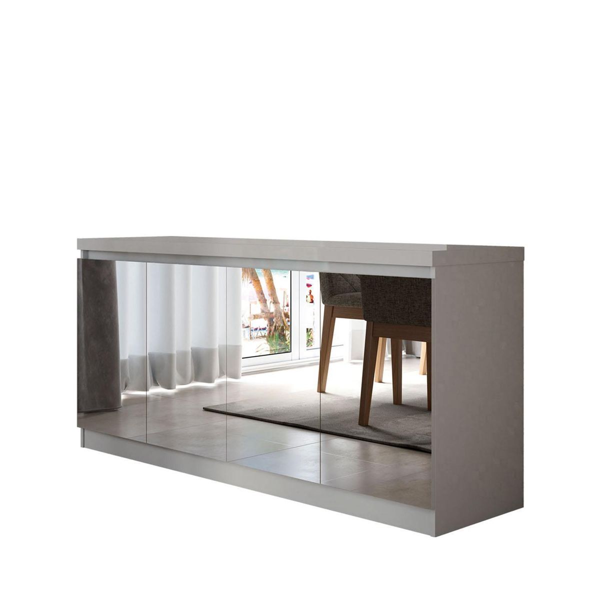 DECOCASA - Buffet Truzzi espejo Off White