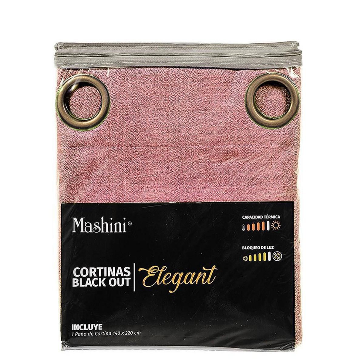 MASHINI - Cortina blackout argolla 140x220 cm elegant coral