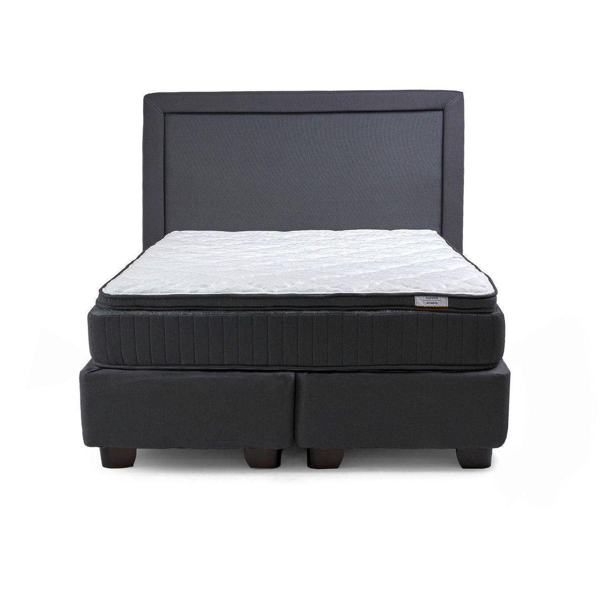 DRIMKIP - Cama Americana Hybrida 2 Plazas BD 150x190 cm + Respaldo