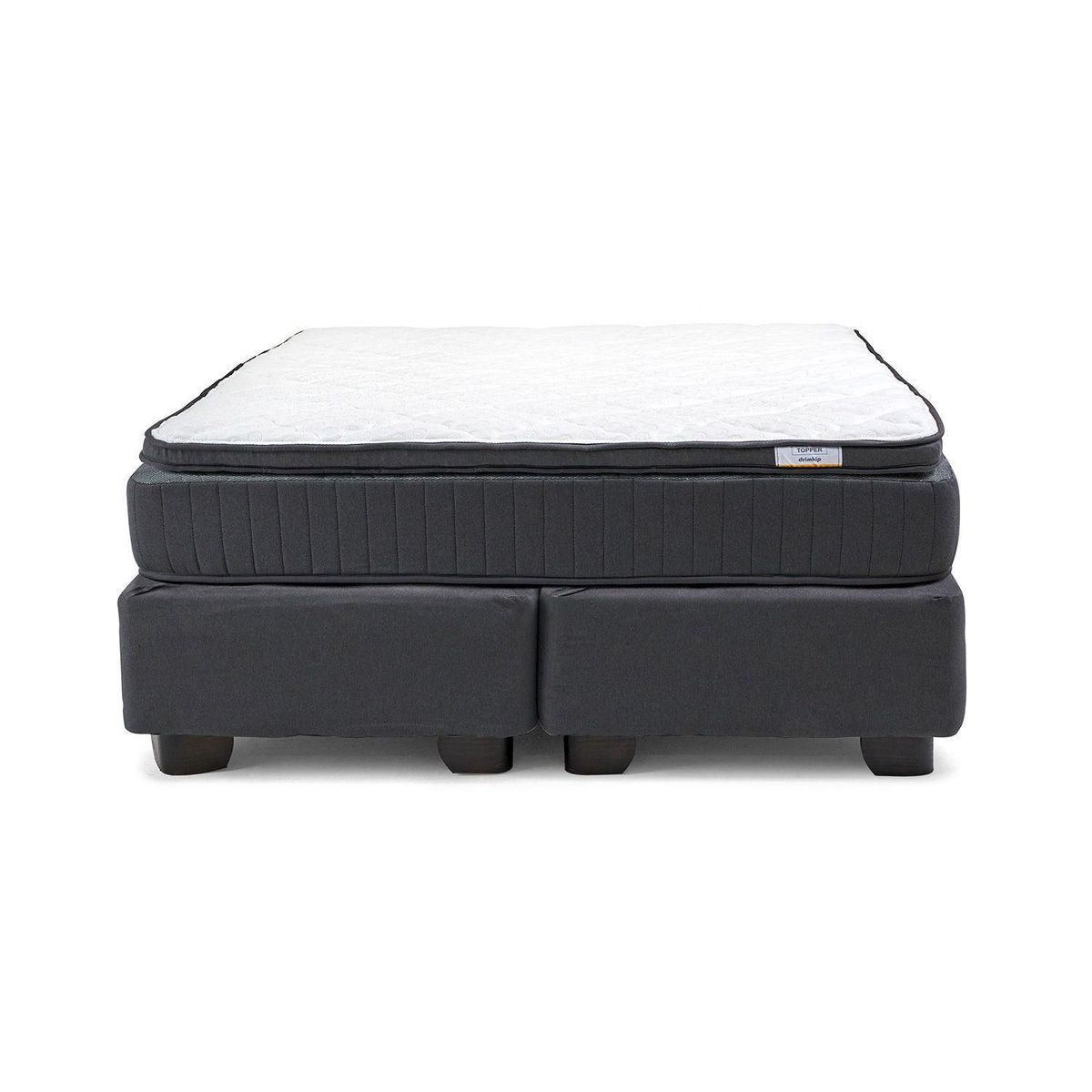 DRIMKIP - Cama 2 plazas Americana Hybrida Gris