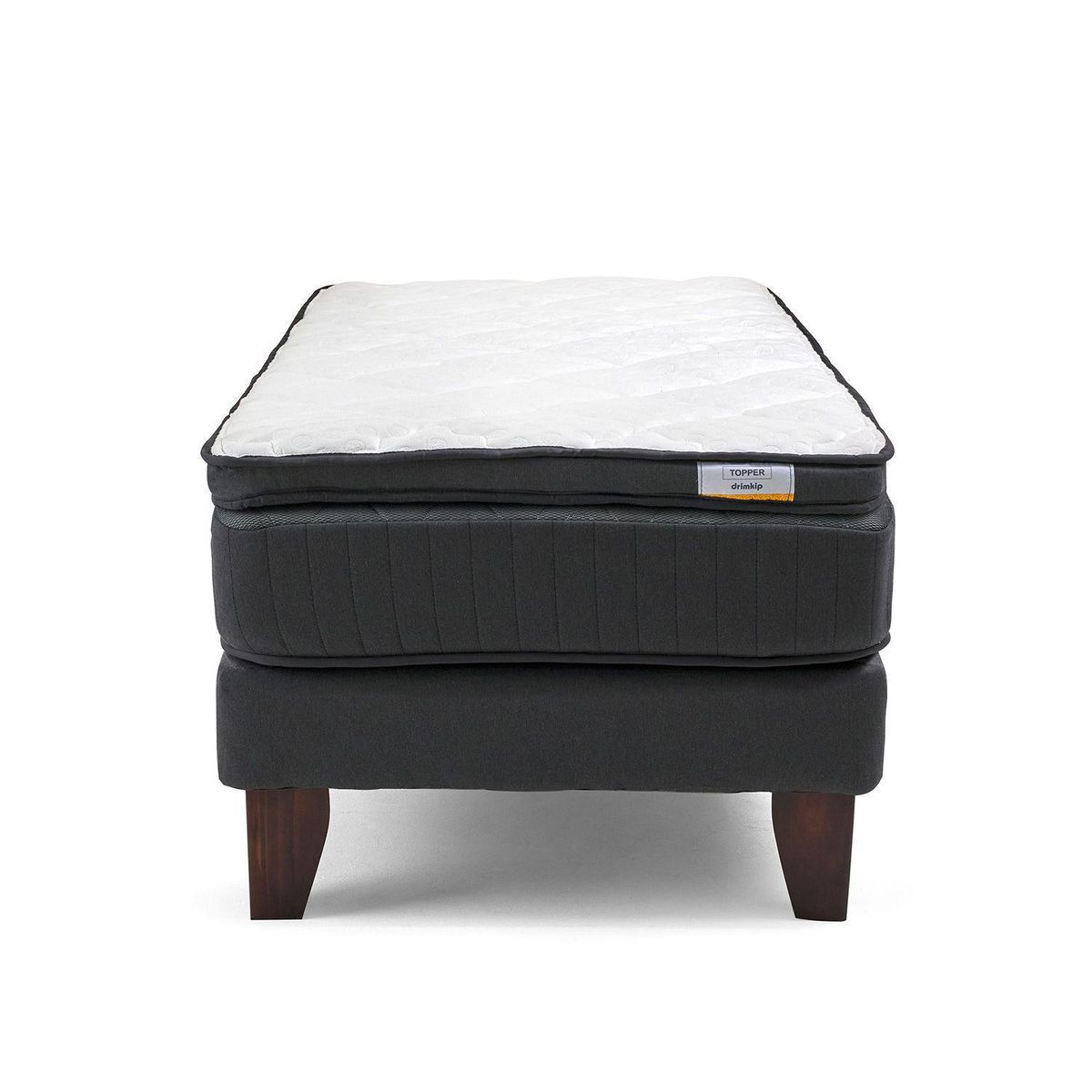 DRIMKIP - Cama 1.5 plazas Europea Hybrida Gris
