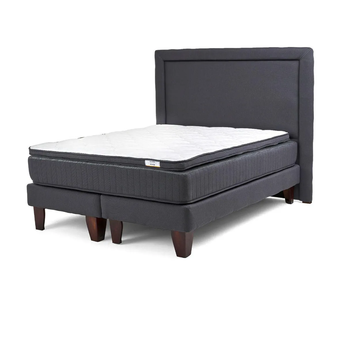 DRIMKIP - Cama Europea Hybrida 2 Plazas BD 150x190 cm + Respaldo