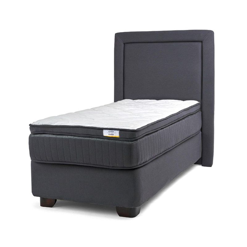 DRIMKIP - Cama Americana Hybrida 1 Plaza BN 90x190 cm + Respaldo