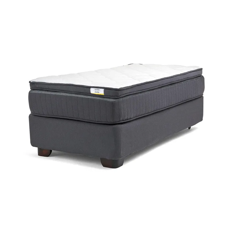 DRIMKIP - Cama 1.5 Plazas Americana Hybrida Gris