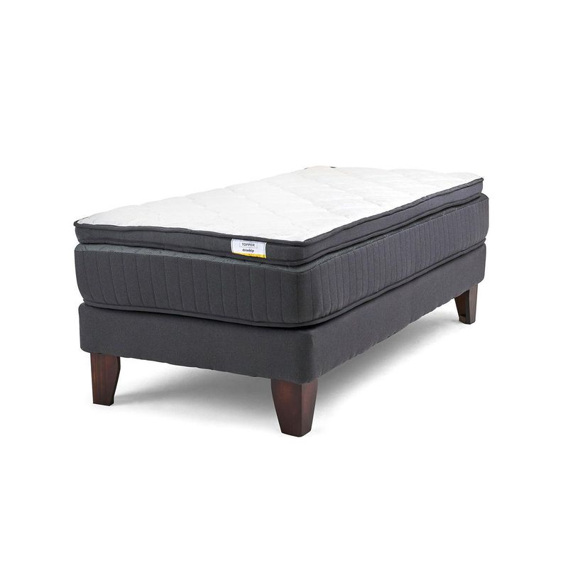 DRIMKIP - Cama 1 Plaza Europea Hybrida Gris