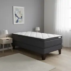 DRIMKIP - Cama 1 plaza Europea Hybrida Gris