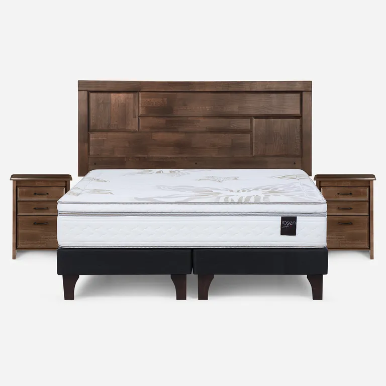 ROSEN Cama 2 plazas Europea Art 4 Blanco