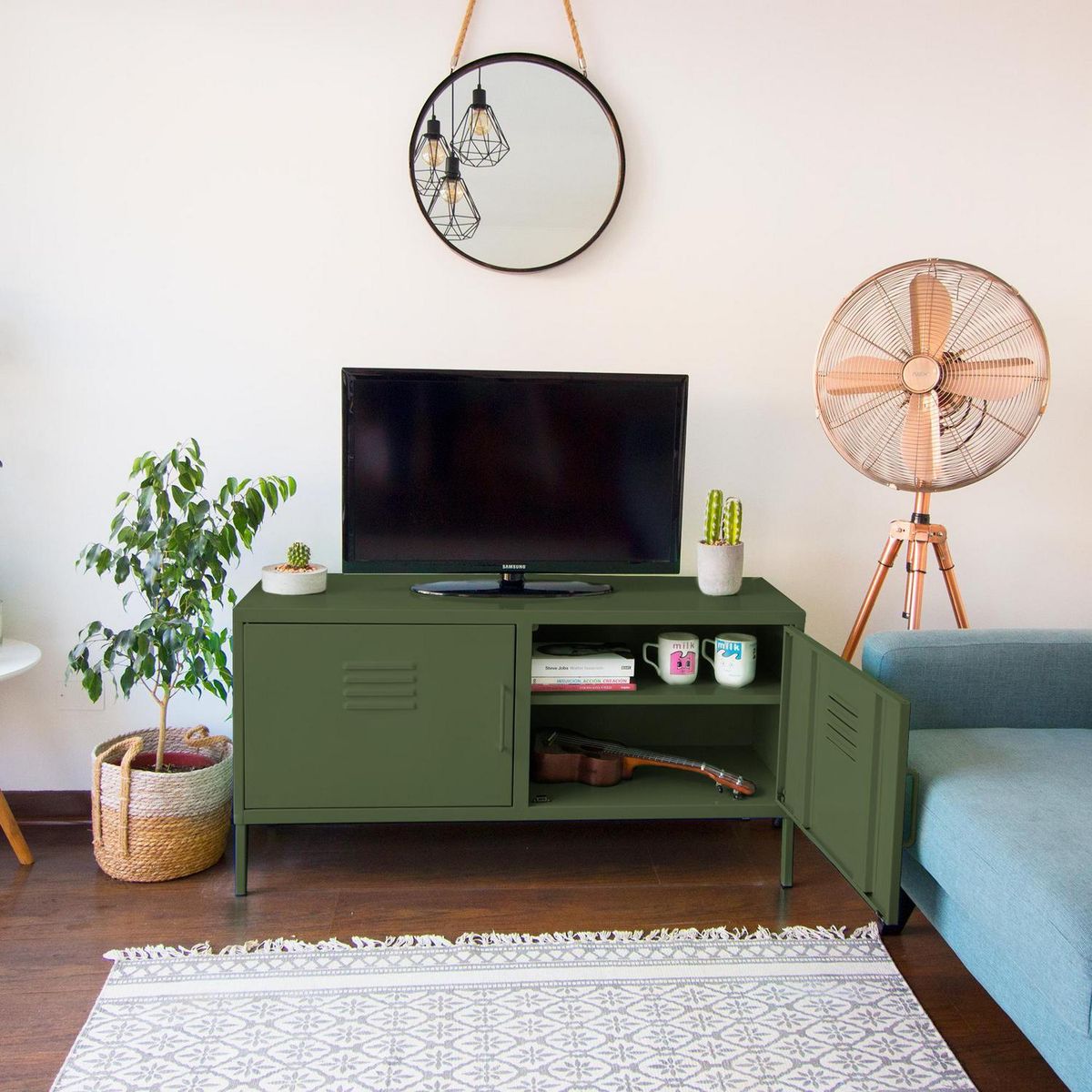 ROCKERS - Rack Tv Pop 60x118x40 cm verde oliva