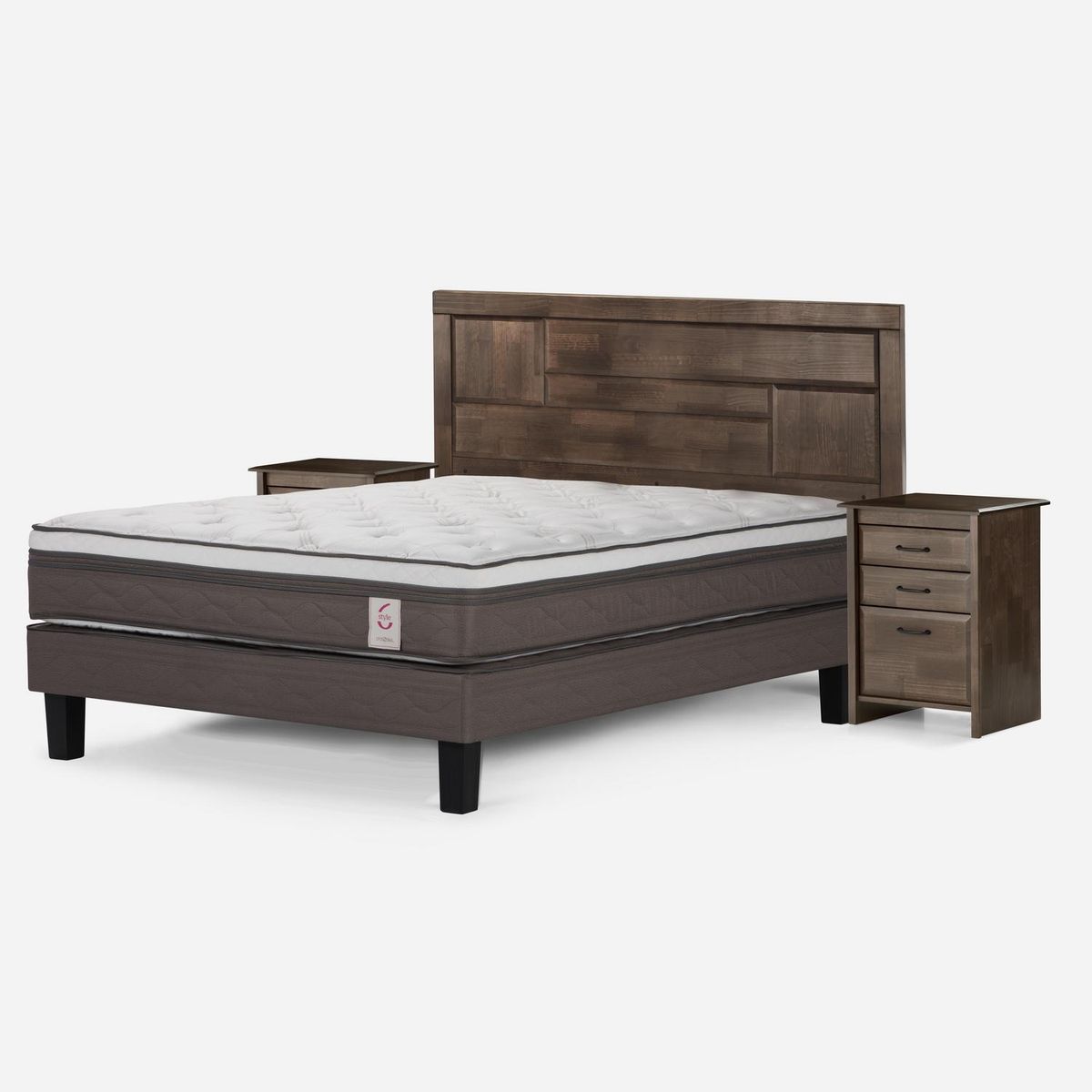 ROSEN - Cama 2 plazas Europea New Style 6 Blanco