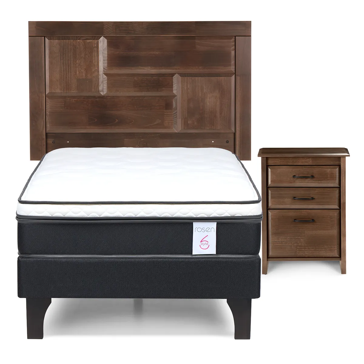 ROSEN - Cama 1.5 plazas Europea New Style 6 Blanco