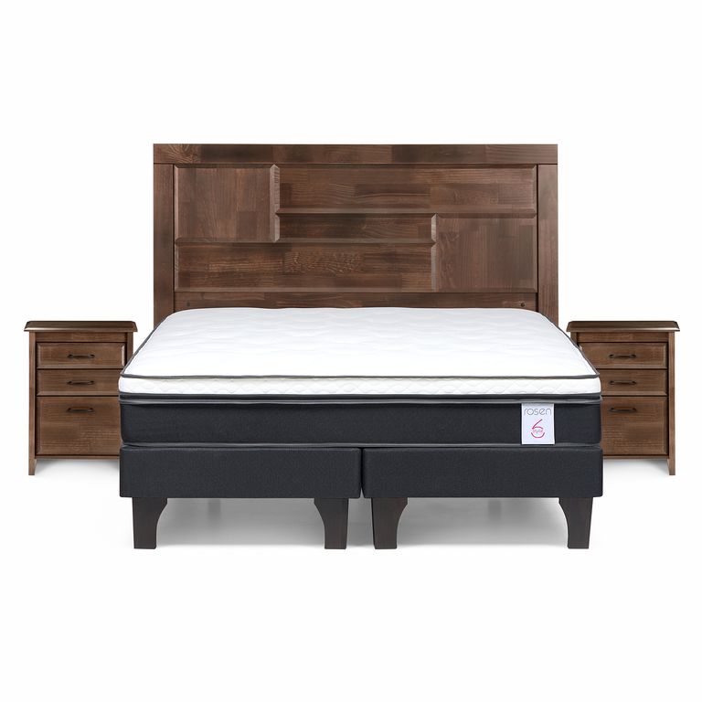 ROSEN Cama 2 plazas Europea New Style 6 Blanco