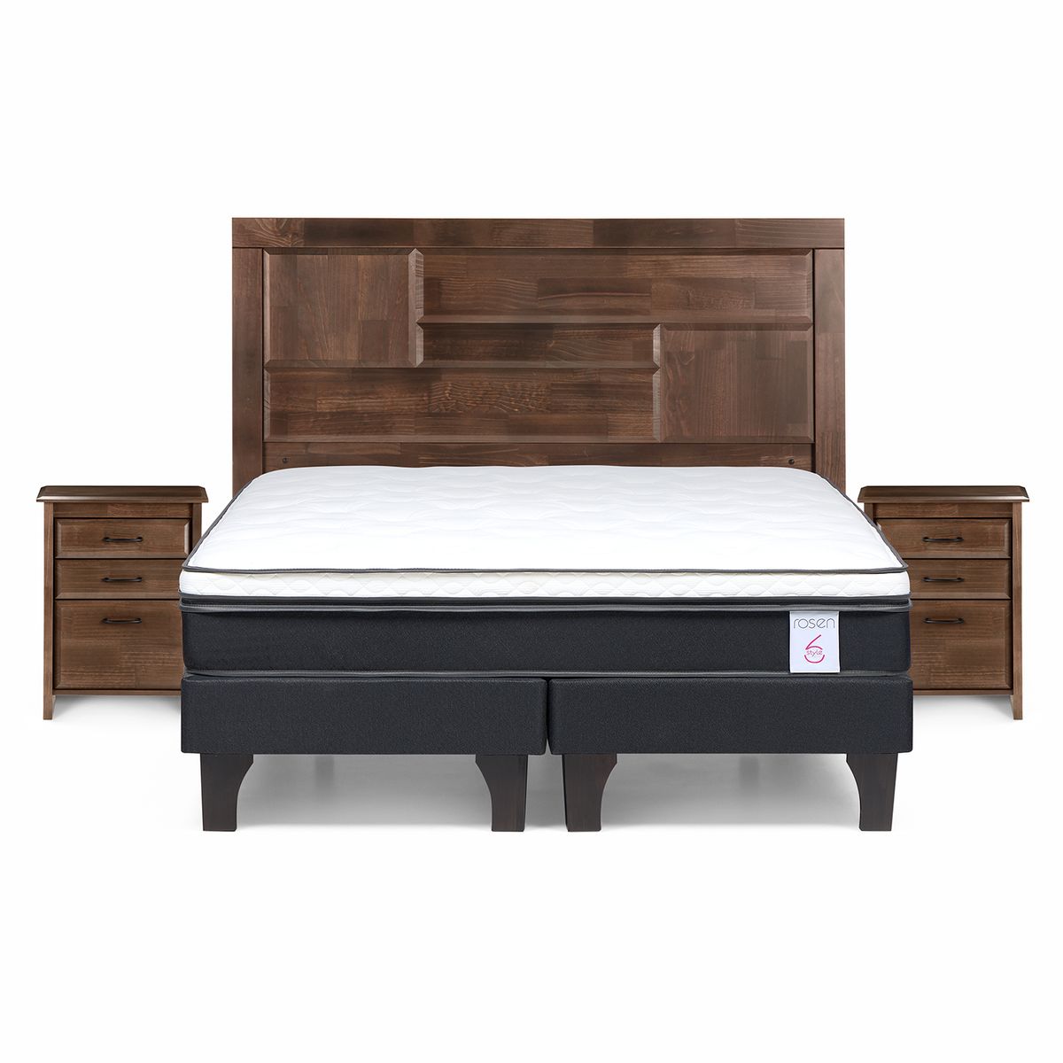 ROSEN - Cama 2 plazas Europea New Style 6 Blanco