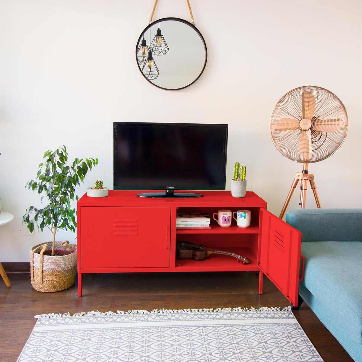 ROCKERS - Rack Tv Pop 60x118x40 cm rojo