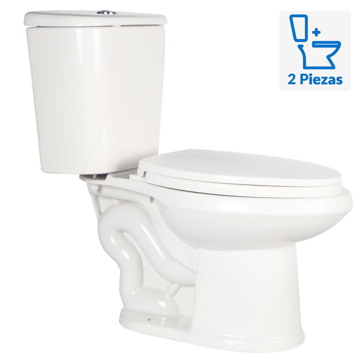DUSCHY - Sanitario Two piece a Piso 30,5 cm 6 Litros KALMAR Blanco