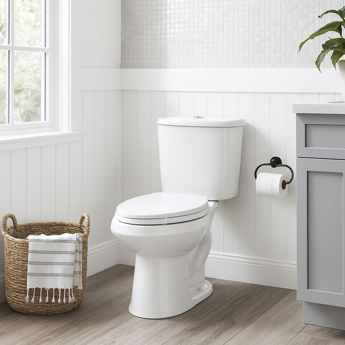 DUSCHY - Sanitario Two piece a Piso 30,5 cm 6 Litros KALMAR Blanco