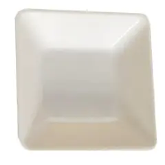 DECOGREEN - Plato biodegradable para modelo cuadrado blanco