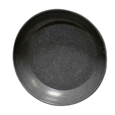 Plato biodegradable para modelo curvo o redondo gris.