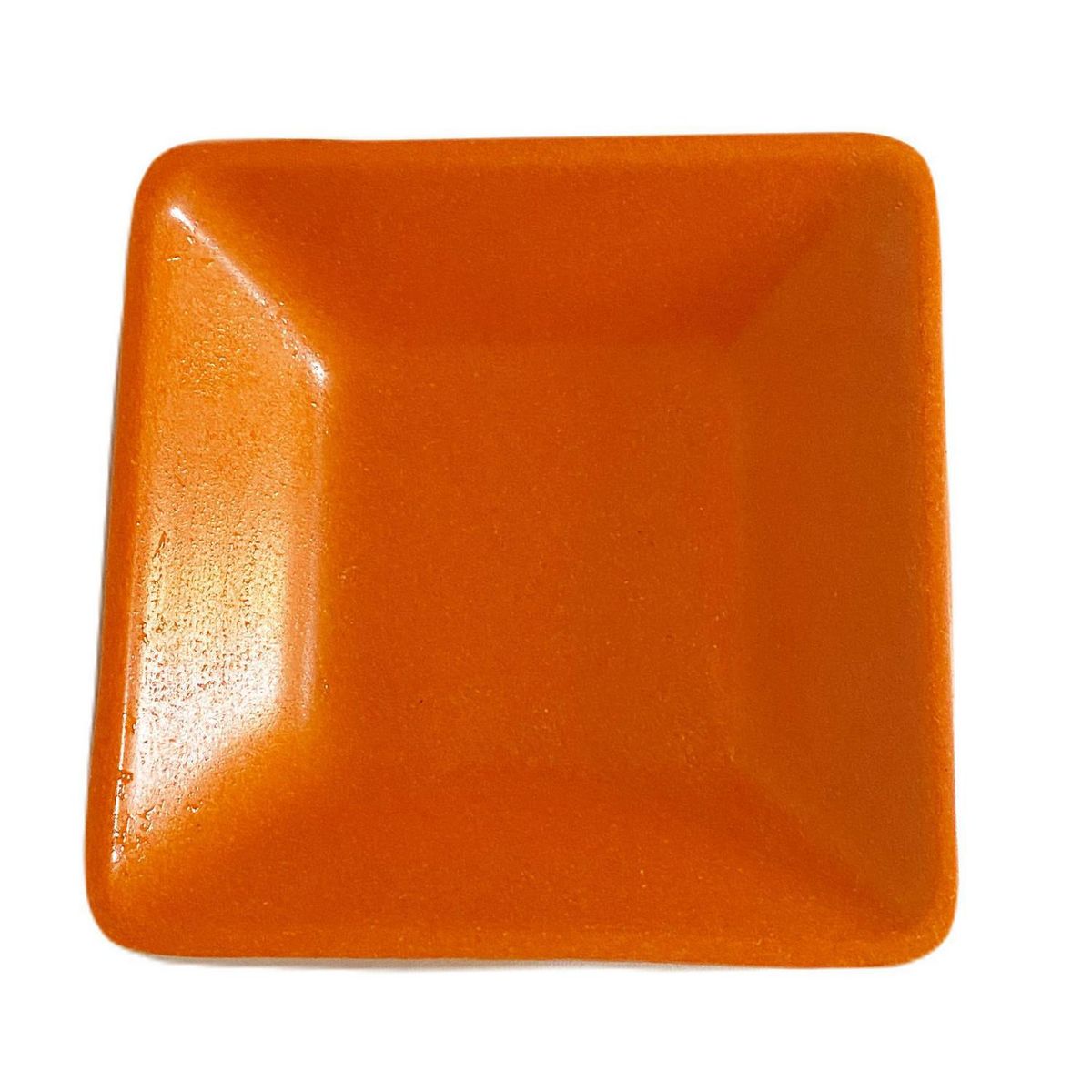 DECOGREEN - Plato biodegradable para modelo cuadrado naranjo