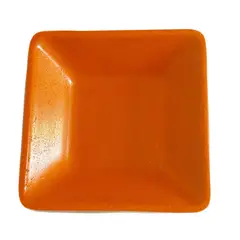 DECOGREEN - Plato biodegradable para modelo cuadrado naranjo