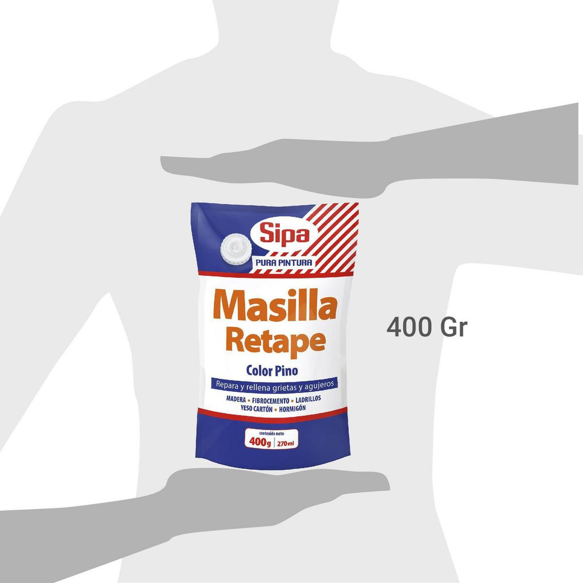SIPA - Masilla retape Pino 400 gr