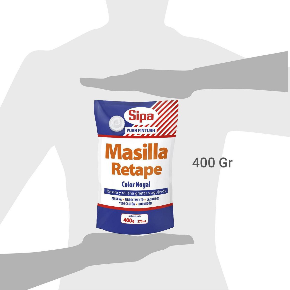 SIPA - Masilla retape Nogal 400 gr