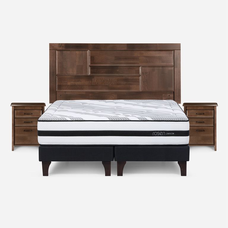 ROSEN Cama 2 Plazas Europea Driven Blanco