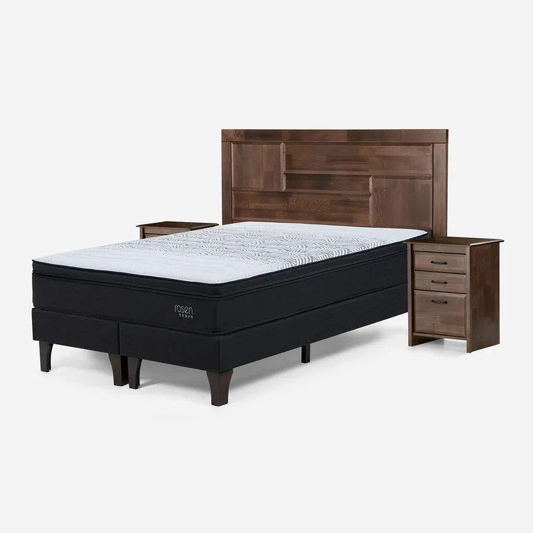 ROSEN Cama King Europea Tempo Blanco