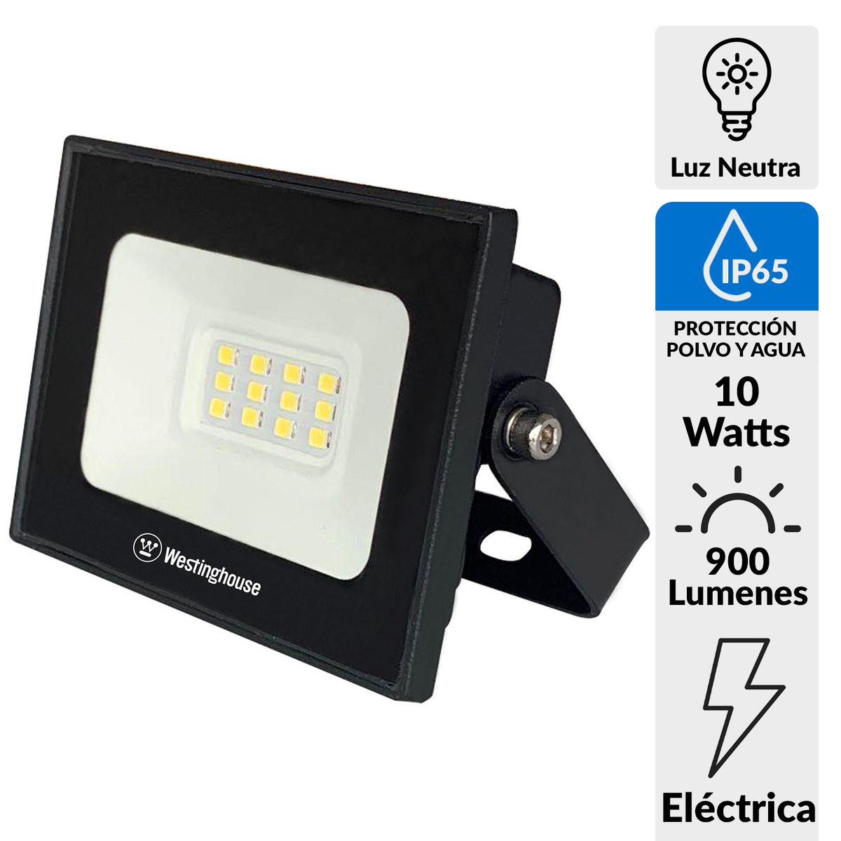 WESTINGHOUSE - Proyector Led Smd 10 W IP 65 900 lm Luz Neutro